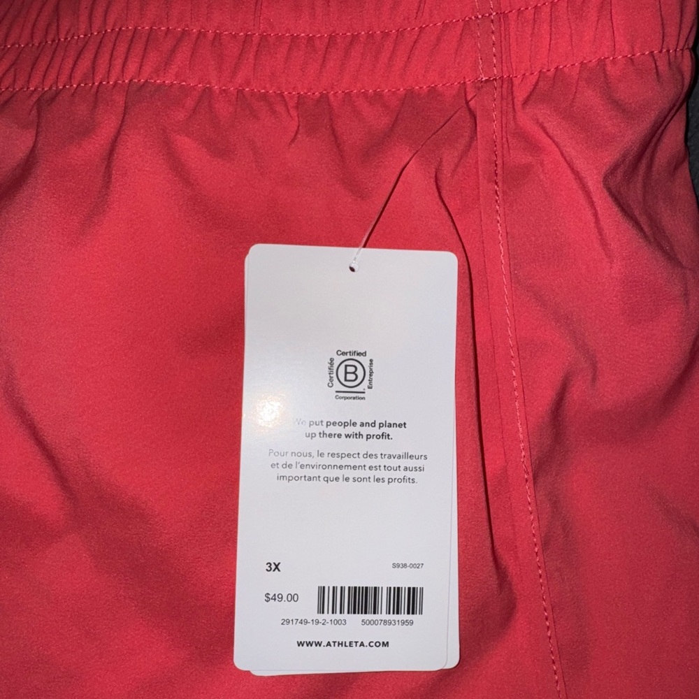 Athleta Mesh Racer Run Mid Rise 4 Short, Size 3X - Picture 6 of 8